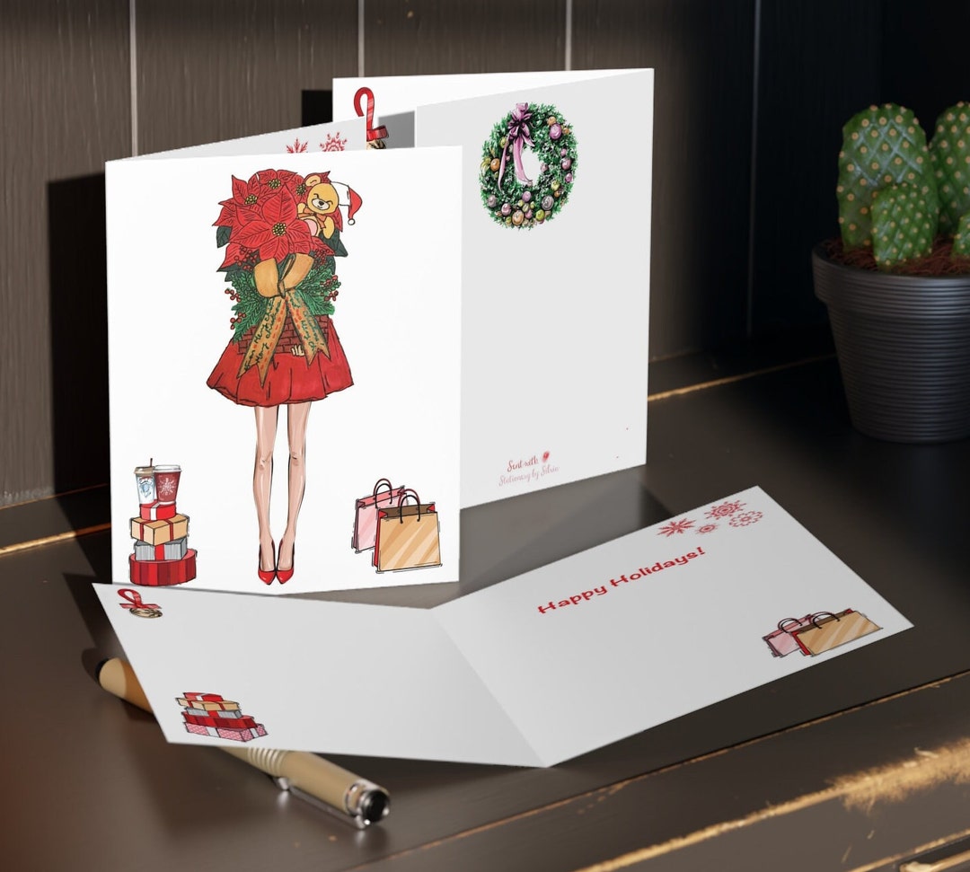 Lustige Weihnachtskarte 'Alles Was Ich Will Sind Schuhe' – Süße Design-Grußkarte Von Wee Blue Coo