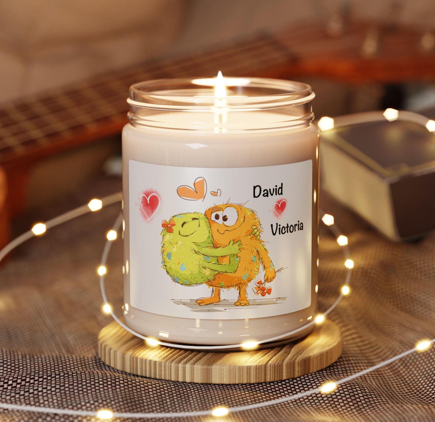 Custom Valentines Gift Candle Personalized Wife Present Girlfriend | Couple Anniversary Birthday Gift Wedding for Her Daughter Sister Friend