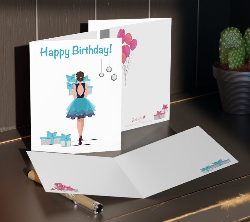 Designer Handbag Loving Birthday Card Fashion Conscious Girl 