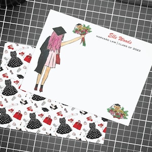 Personalisierte Abschlusskarten | Custom Grad Geschenk Briefpapier Geschenk für ihre Graduierung Einladung Danke Karte Tochter Geschenk Schwester Freund