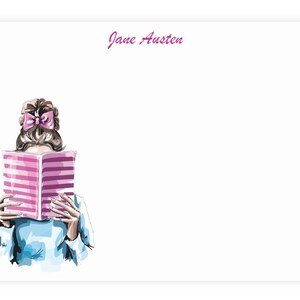 Personalisierte Mode Briefpapier Lady Reading mit Umschlägen - Handtasche Schuhliebhaber Fashionista Stationery Set
