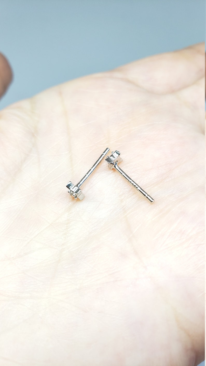 Sterling Silver Geometric Pyramid Triangle Shaped Dainty Cute | Etsy