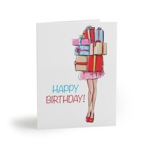 Mode alles Gute zum Geburtstag Autos präsentiert Briefpapier Grußkarten mit Umschlägen (Set von 8 oder 16)
