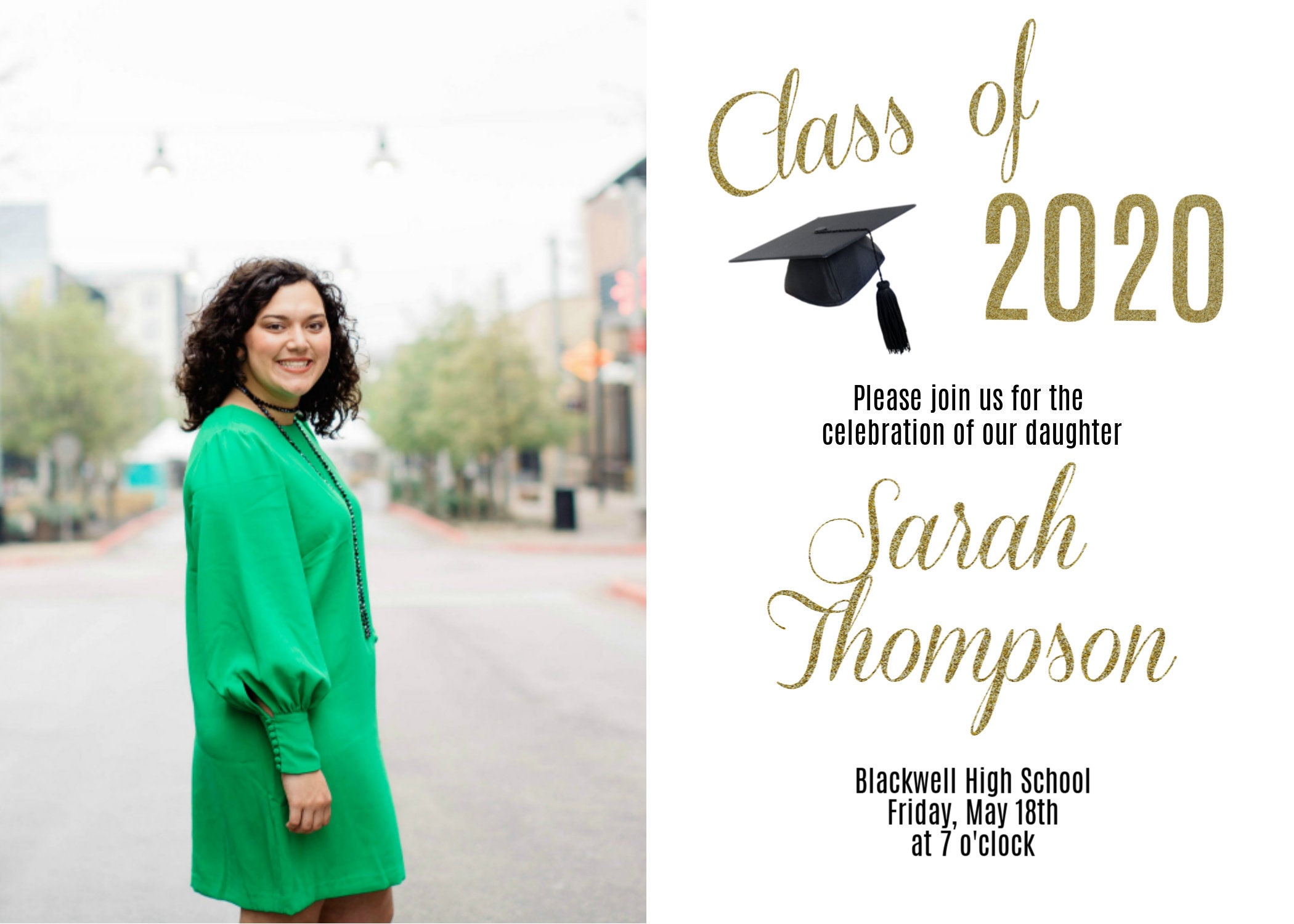 Printable Graduation Invitation Digital Graduation Etsy