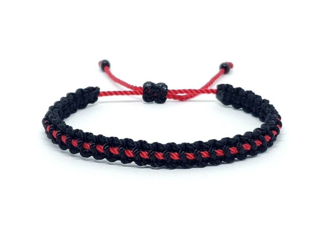 Thin Red Line Bracelet, Firefighter Bracelet, Fashionable and Durable