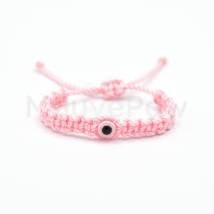Baby pink string evil eye bracelet, Newborn infants and small childrens bracelet, evil eye protection, baby Evil eye amulet bracelet