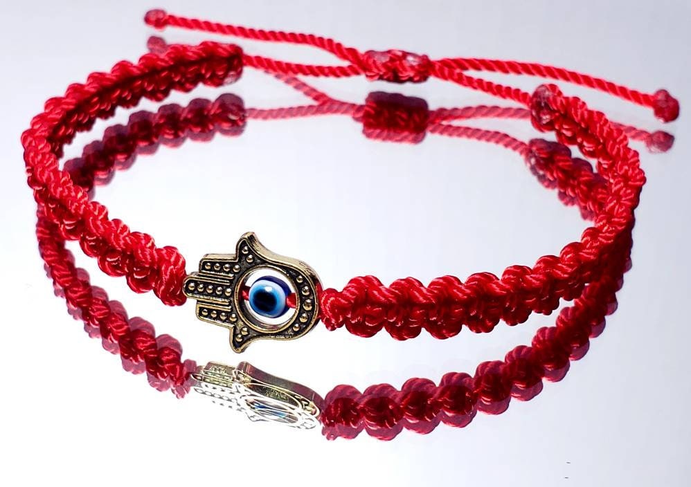 Hamsa Hand bracelet with an evil eye for protection and good luck bra…