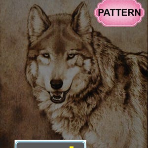 Mexican Grey Wolf Pyrography Pattern Wood burning pattern digital download (tutorial available)
