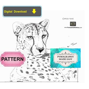 Gepardographie Pyr Art: Anleitung verfügbar - Holzbrennmuster (digitaler Download) Bild 2