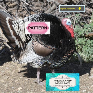 Motif pyrogravé Turquie : motif artistique au feu de bois (téléchargement numérique)