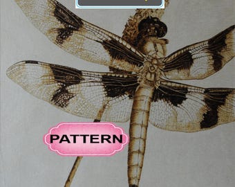 Patrón de pirograbado de libélula: Patrón de arte pirograbado (descarga digital)