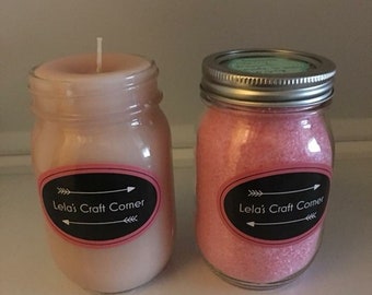 Relaxation Set bath salts and candle