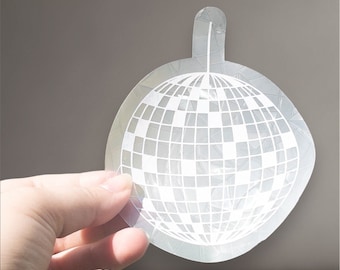 Disco ball | Mirrorball Window Cling Suncatcher | Reflects Rainbows | suncatcher - MAKES RAINBOWS - window sticker- decal-removable-reusable