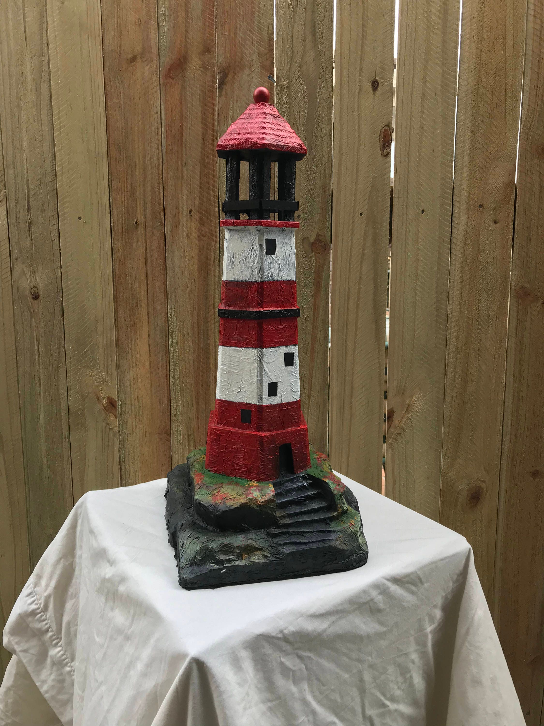 Lighthouse handmade art sculpture model miniature decor unique Etsy