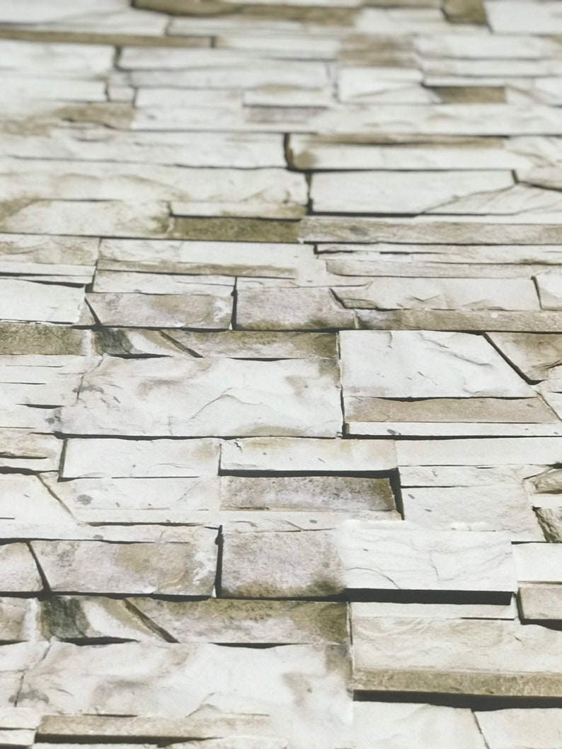 Removable peel and stick wallpaper/ Stone slate marble wall | Etsy