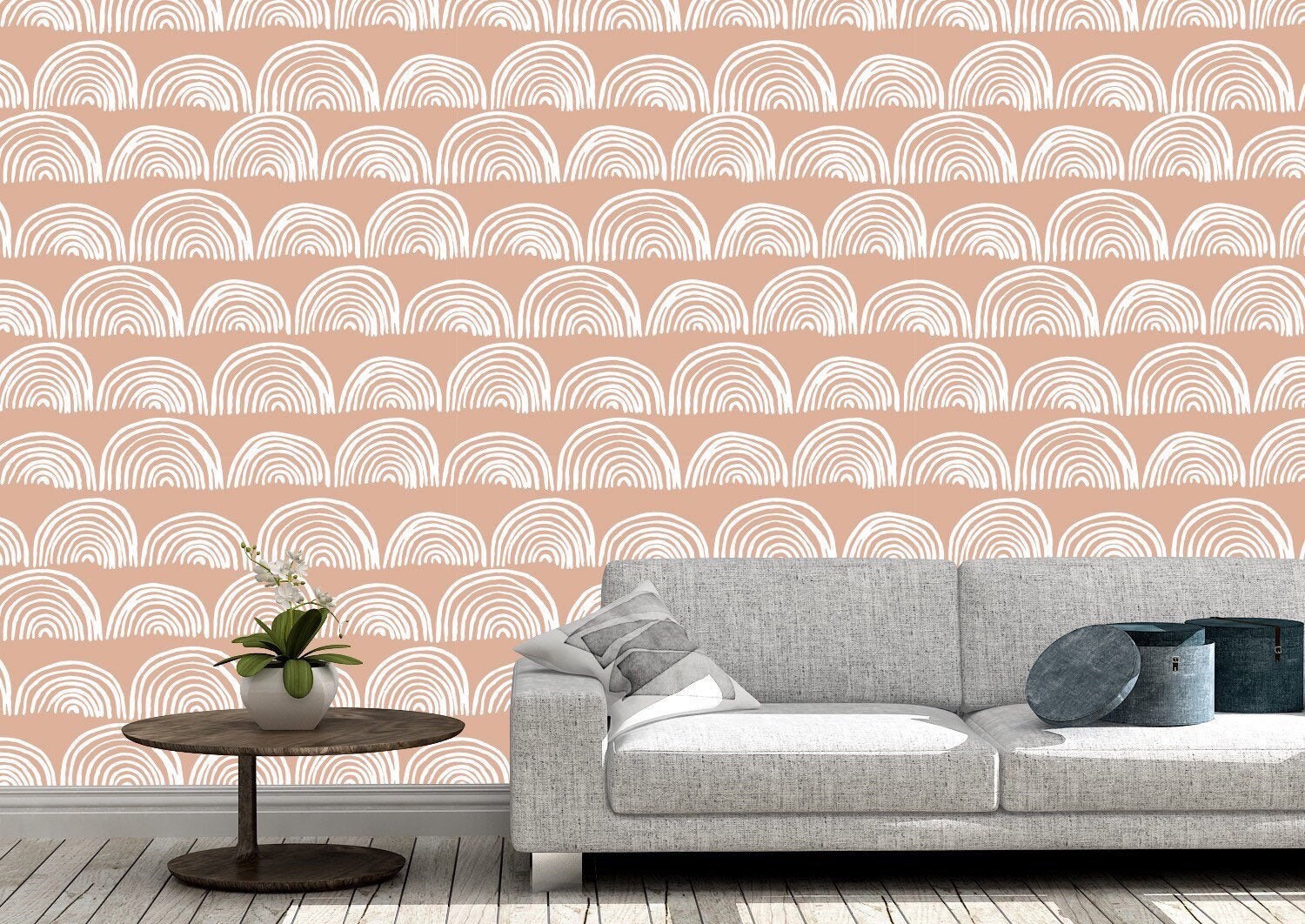Peel and stick wallpaper removable self adhesive coral | Etsy