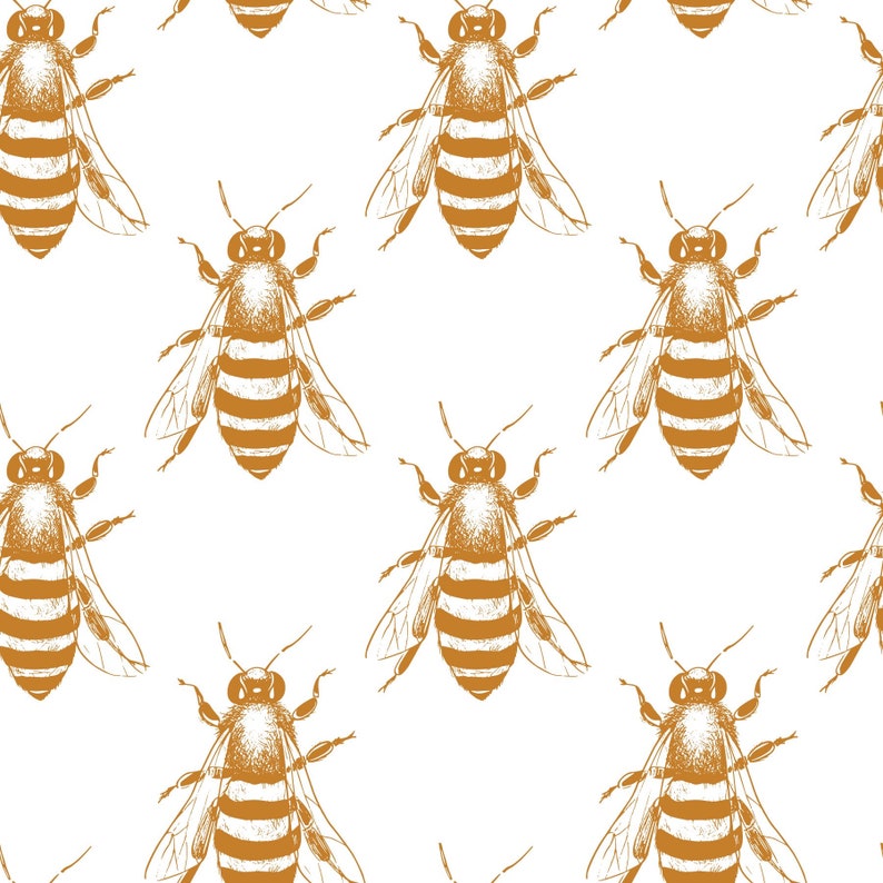 Removable peel and stick wallpaper/ Bee insect wallpaper | Etsy