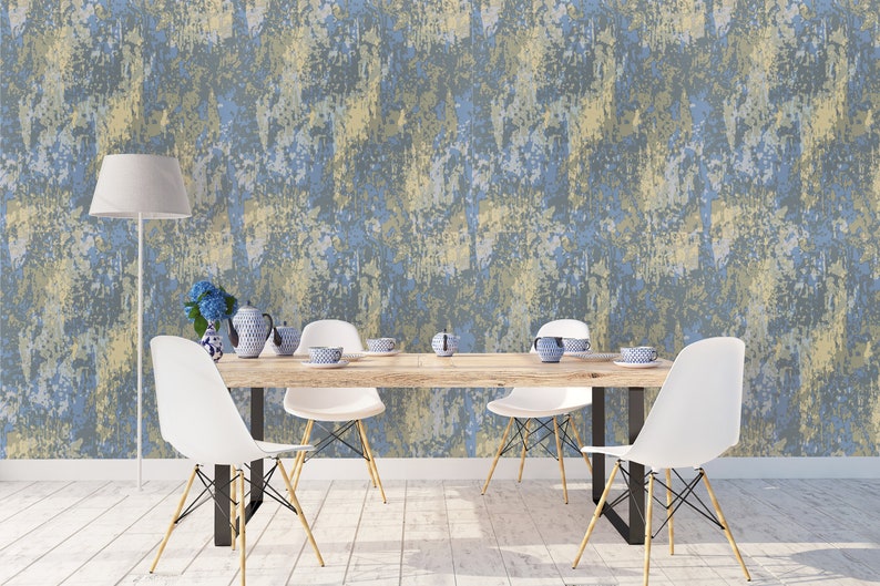 High quality repositionable removeable self-adhesive wallpaper abstract colorful pattern