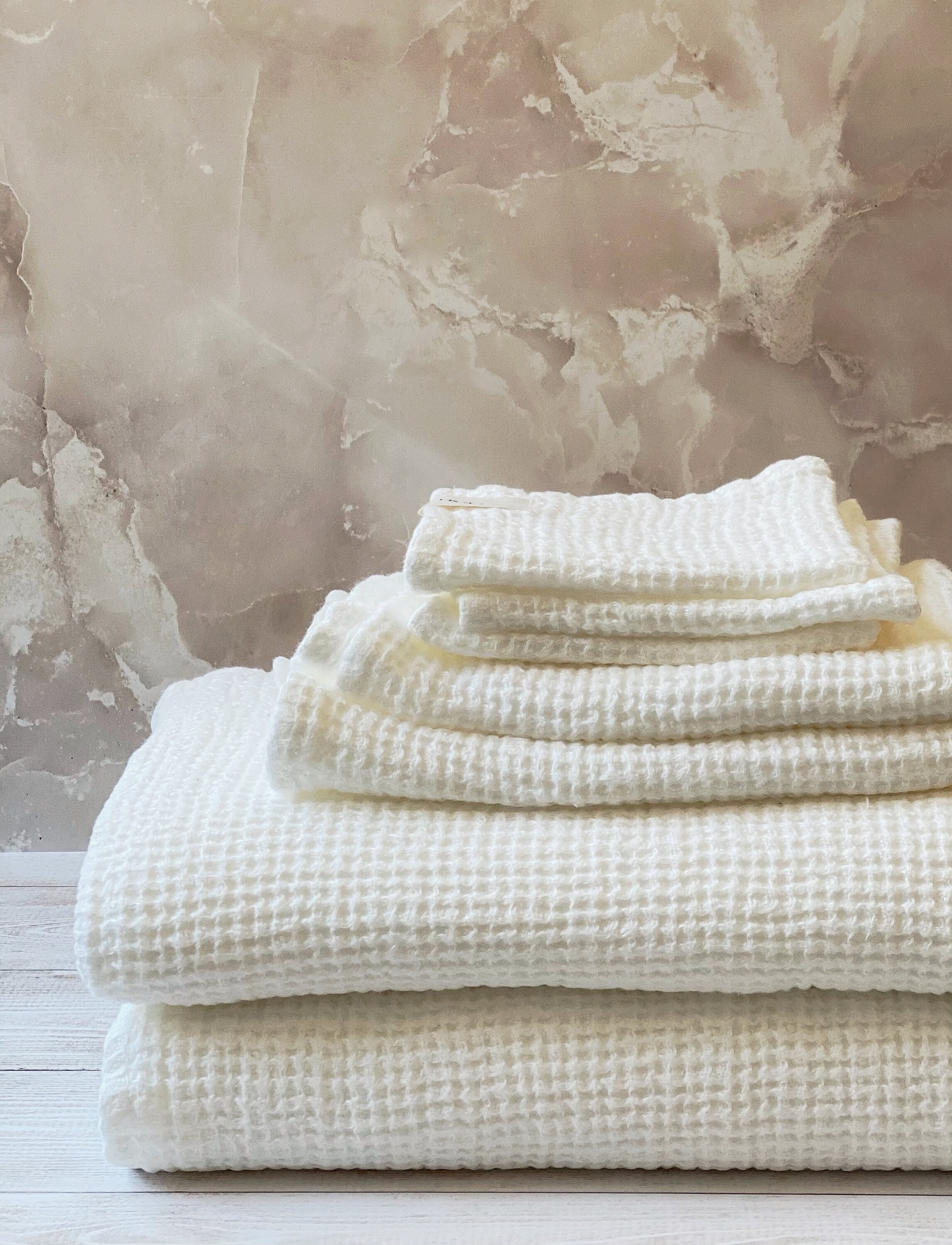 White Waffle Linen Bath Towel Flax Linen European Linen Etsy