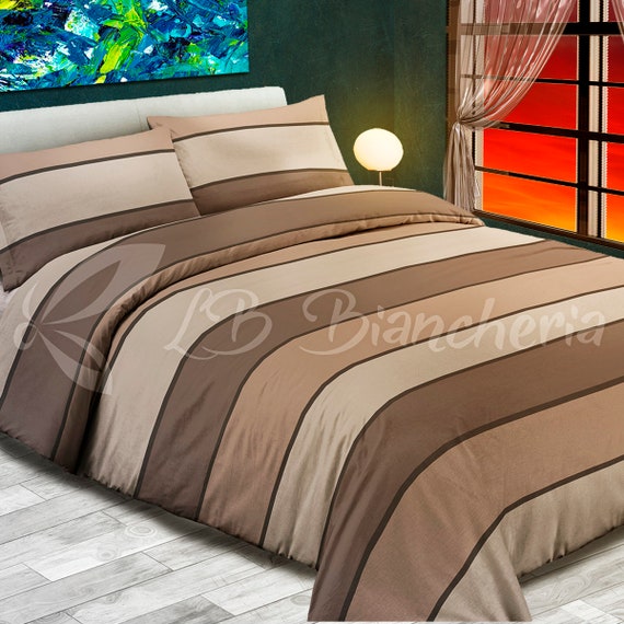 Sets Cotton Duvet Cover Striped Sack German Sizes Pillowcases Etsy