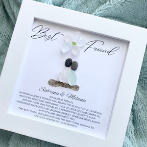 Best Friend Meaning Pebble Art Best Friend Birthday Gift for Friend Personalized Gift Friend Best Friend Birthday Gift for her Friendship image 1