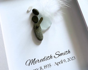 Personalized Memorial Gift, Custom Grief Gift, Mother's Day Gift, Sea Glass Art, Sympathy Gift, Loss of Loved One, Grief, Loss of Mother (2)