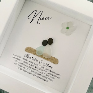 Niece Meaning Niece Gift Birthday Gifts for Niece Personalized Gift Niece Present from Auntie Framed Gift  Sea Glass Art  Niece Quote N