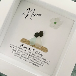 Niece Meaning/Pebble Art/Niece Gift/Birthday Gift for Niece/Personalized Gift Niece/Gift from Auntie/Framed Gift/Special Niece Quote/Niece N