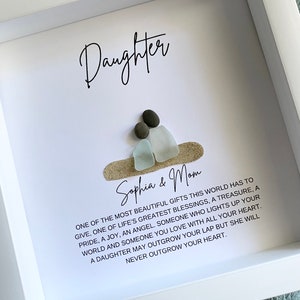 Daughter Meaning Pebble Art Daughter Gift Mother Daughter Birthday Gift for Adult Daughter Personalized Gift from Mom Daughter Christmas (N)