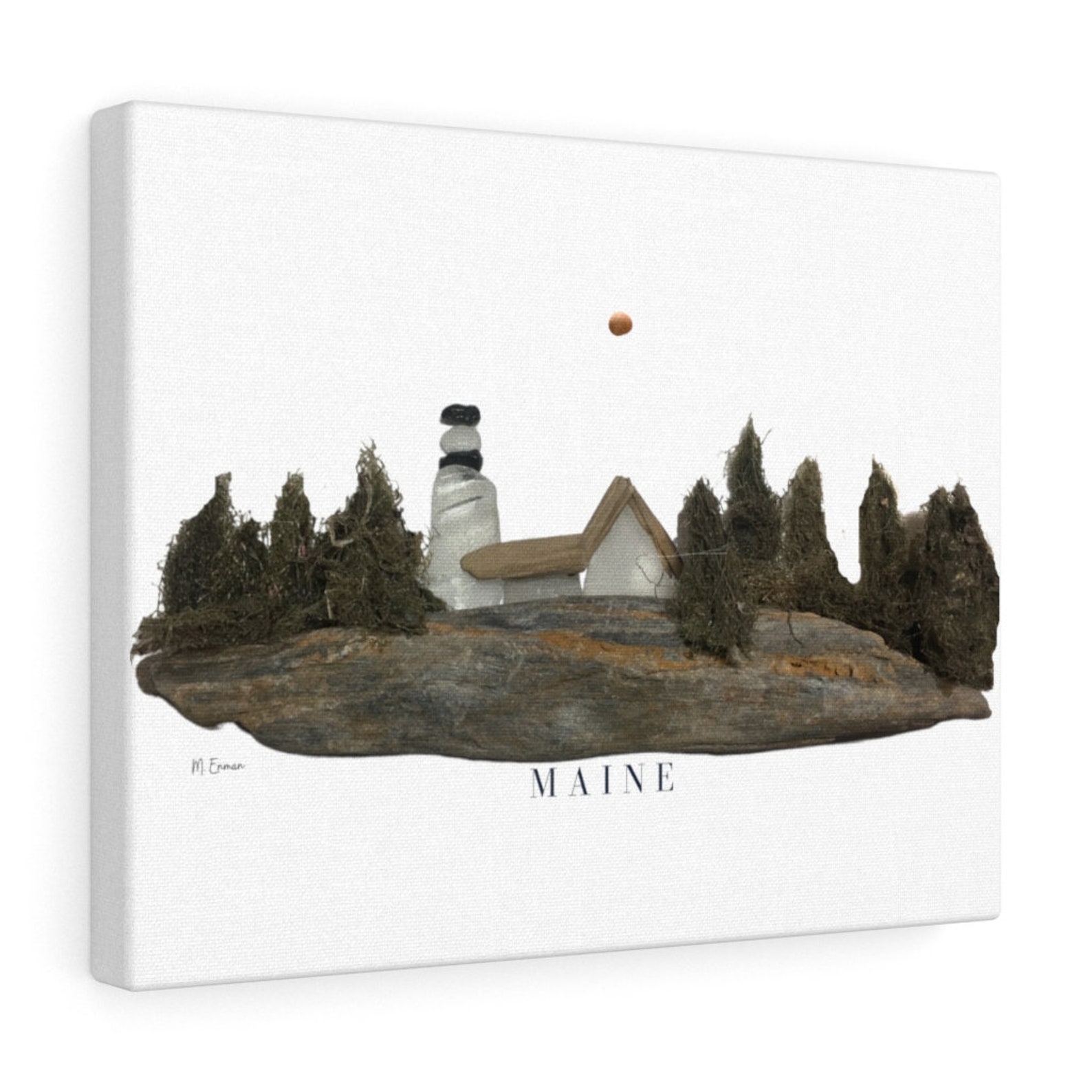 Maine Wall Art Canvas Print Maine Landscape Modern Nautical Etsy