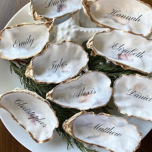 Wedding Favors Oyster Shell Place Cards Beach Wedding Favors Coastal Wedding Destination Wedding Placecards Micro Wedding Favors