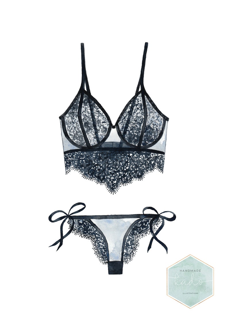 Lingerie Wall Art Watercolor Printable Lingerie Poster - Etsy