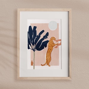Cartel del leopardo africano Huellas de chitas y animales Cartel de la sala de bebés Decoración de la habitación infantil por Ivy Green Illustrations imagen 6