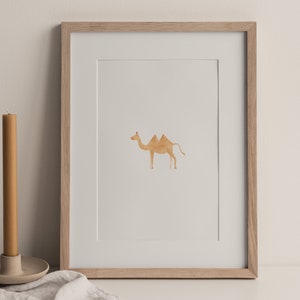 Watercolor Camel Morrocan Wall Art, Boho Nursery Decor, Moroccan Art, Desert Wall Art, Desert Print, Camel Print, Watercolor Camel