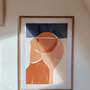 Female abstract art print | Woman silhouette art | Terracotta Decor | Best selling items Ivy Green Illustrations image 8