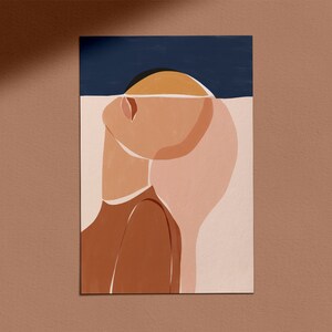 Female abstract art print | Woman silhouette art | Terracotta Decor | Best selling items Ivy Green Illustrations image 7
