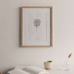 desenho botânico, estampas botânicas, pôster botânico, estampa de rosas, decoração de casa, ilustração floral, pintura, peônia, orçamento