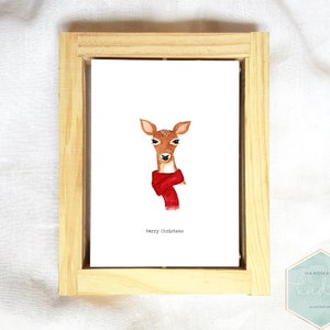 Stampa cervo, cervo, acquerello, poster cervo, stampa animale, decorazione casa, cartolina di Natale, regalo, autunno, illustrazione natalizia, stampa cervo