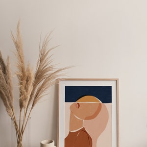 Female abstract art print | Woman silhouette art | Terracotta Decor | Best selling items Ivy Green Illustrations image 4