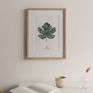 Minimalist Fall Art, Fiddle Leaf Fig, Leaf Print, Botanical Print Set, Fig Print, Minimalist Art
