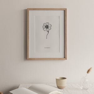 Impressão de lua de anne, estampas botânicas, pôster botânico, pôster floral, decoração de casa, ilustração floral, presente de inauguração
