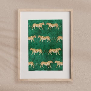 Cartaz de impressão de leopardo, pintura de leopardo, cartaz de quarto infantil, impressão de safari, impressão animal, cartaz de safari, impressão na moda, decoração, presente imagem 6