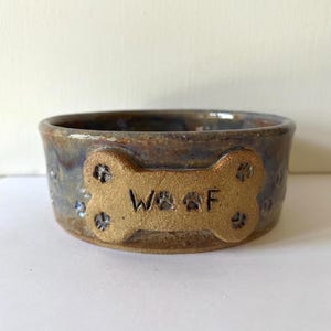 Pottery pet bowl