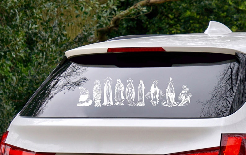 Marian Apparition Bundle Catholic Decal Sticker for Car Laptop image 0