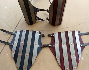Brazaletes de cuero y férula