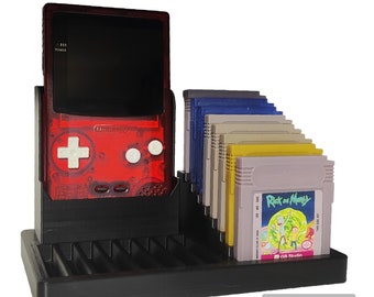 Nintendo Gameboy Color / Gameboy Advance SP Console Display Stand - Holds 16 Game Cartridges