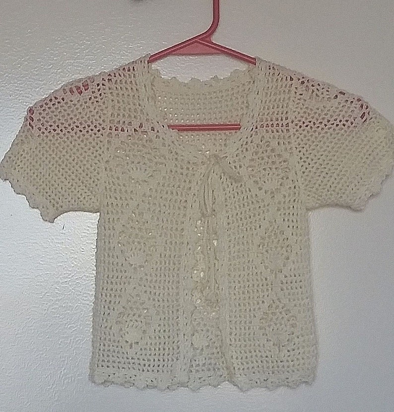 Hand-Crocheted Unisex Mesh Baby Summer Shirt Blouse for 6-12 months