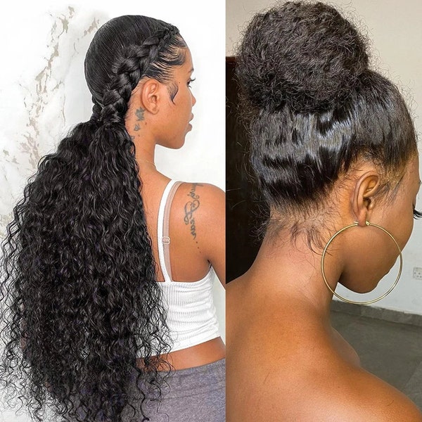 14"-40" Brazilian Human Hair Wigs Curly Wigs 13x4 Deep Wave Wigs Water Wave 360 Lace Frontal Wig 40 Inch Deep Wave Wigs