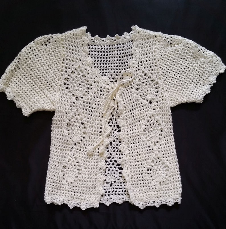 Hand-Crocheted Unisex Mesh Baby Summer Shirt Blouse for 6-12 months