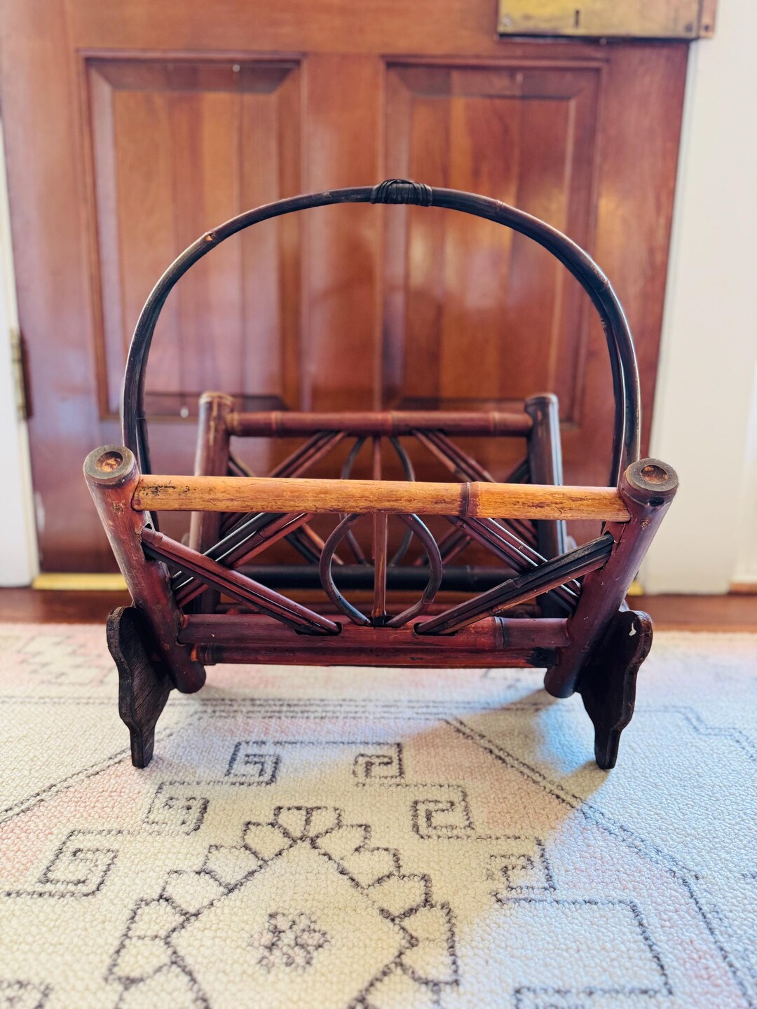 Vintage Bamboo Magazine Rack or Holder - Etsy